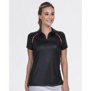 SwingDish Grace Polo Black Shimmer Golf FT007-2   Small